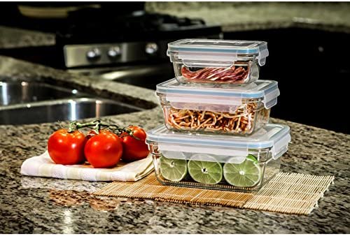 Glasslock 6-Piece Rectangle Oven Safe Container Set