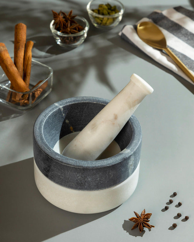 Gauri Kohli Kismet Marble Mortar Pestle