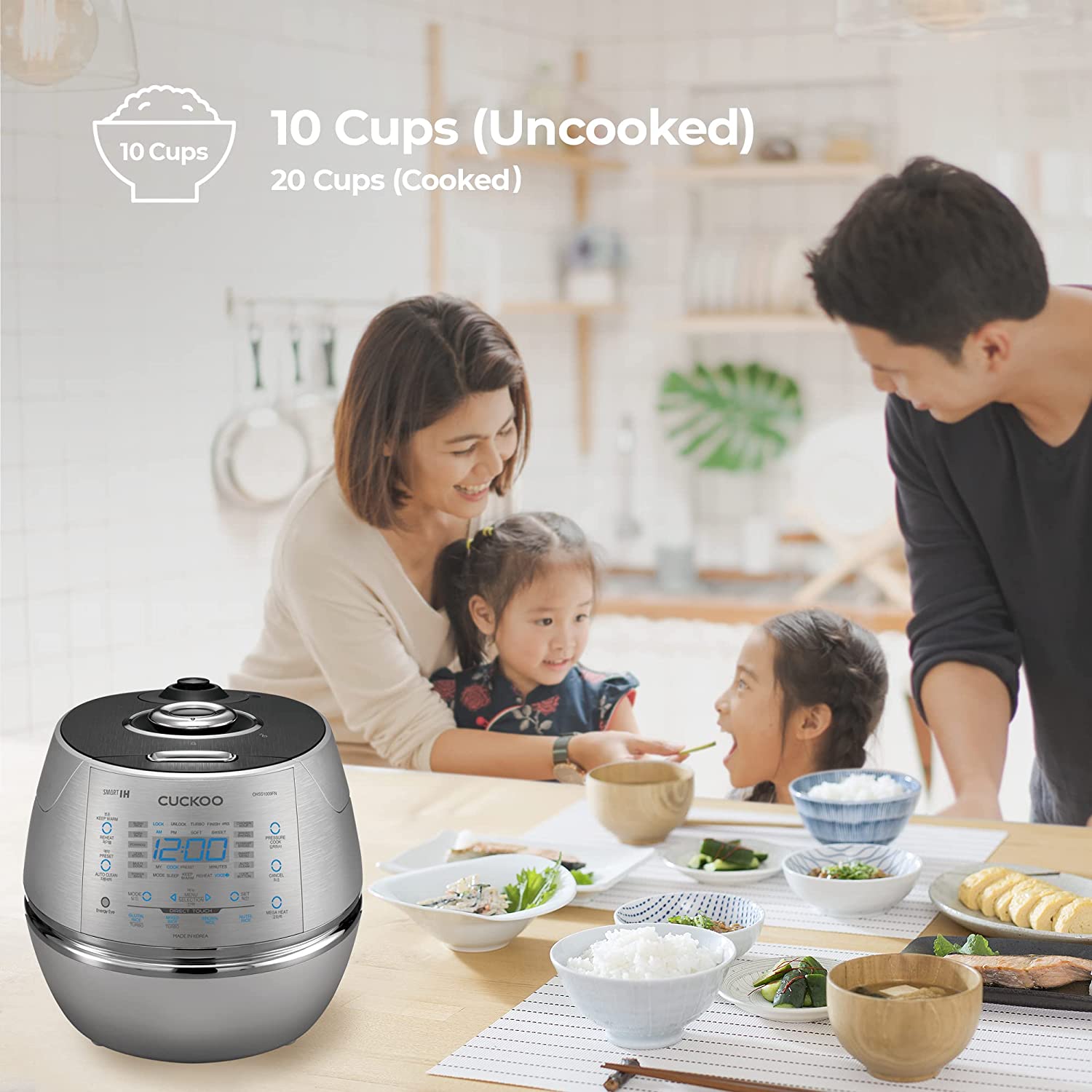 Cuckoo Pressure Rice Cooker IH, 10-Cup (Uncooked)