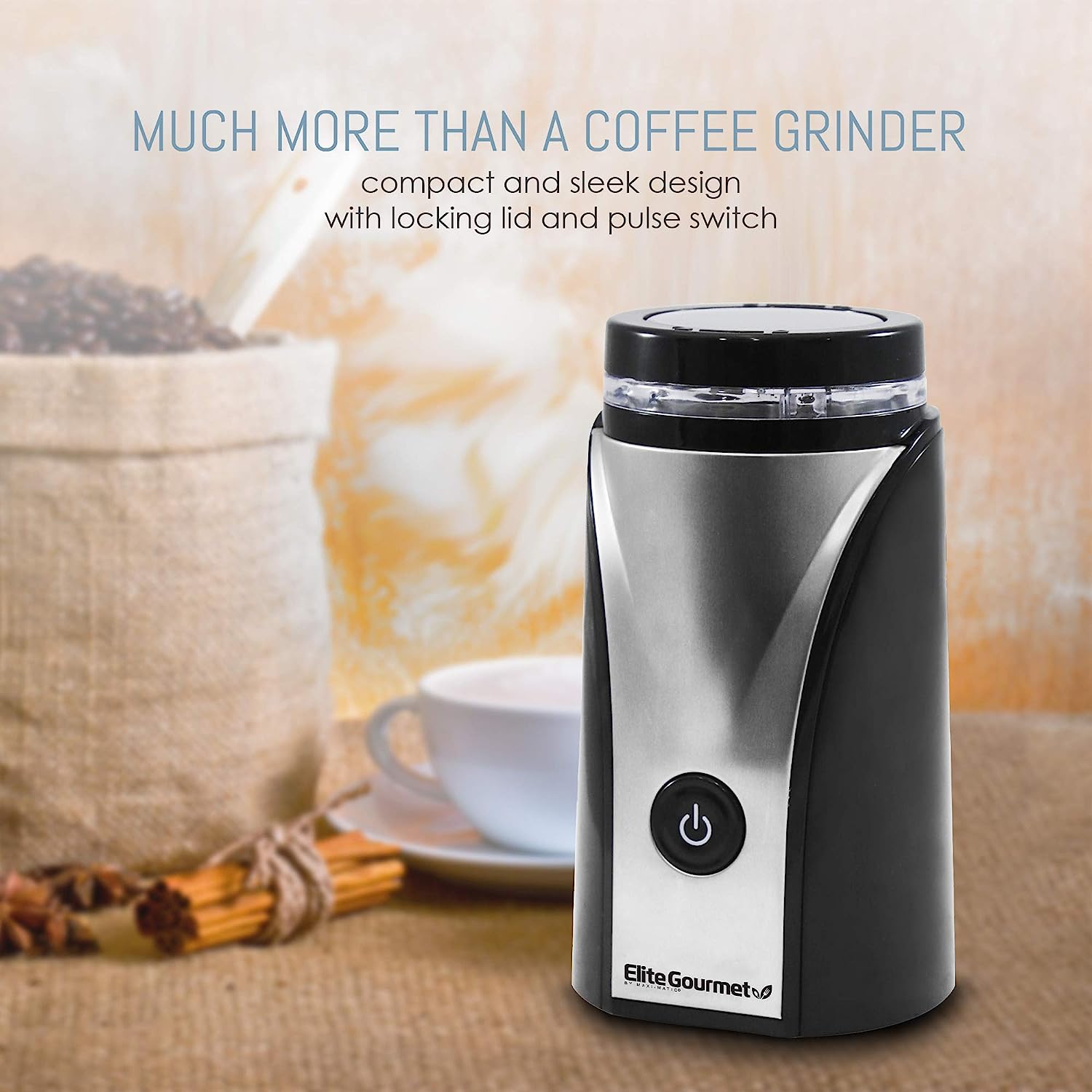 Elite Gourmet Electric Nut Spice Herb Coffee Grinder