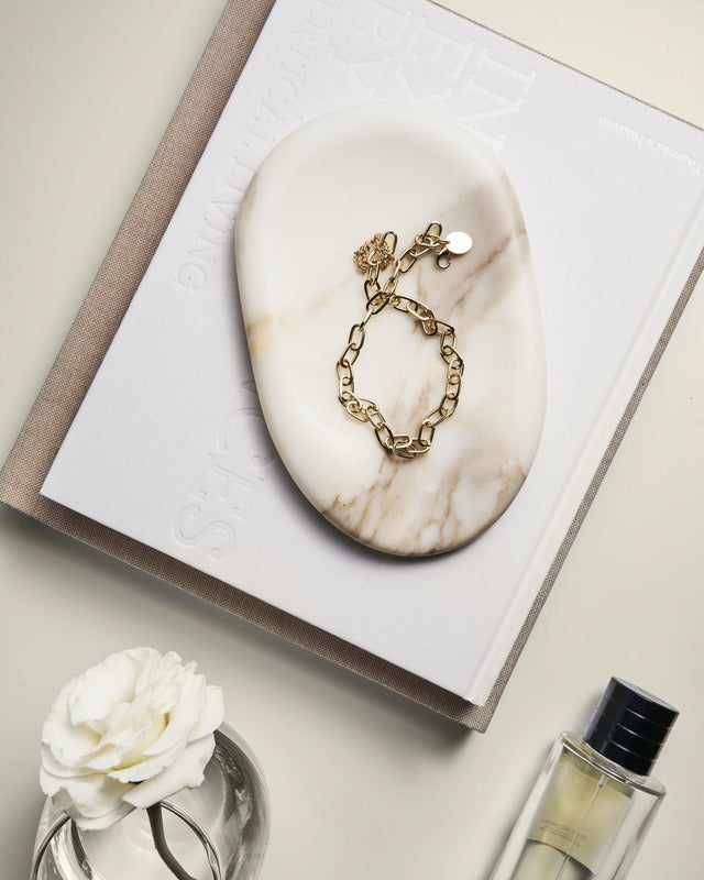 A.C.T. Essential Marble Spoon Rest in Calacatta Oro (Limited Edition)