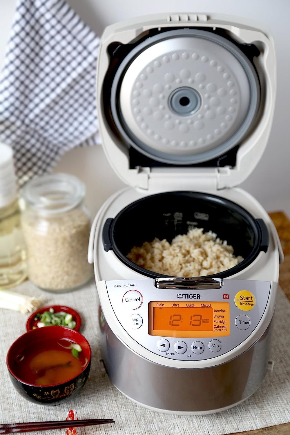 Tiger Rice Cooker Stainless Steel, 5.5-Cup