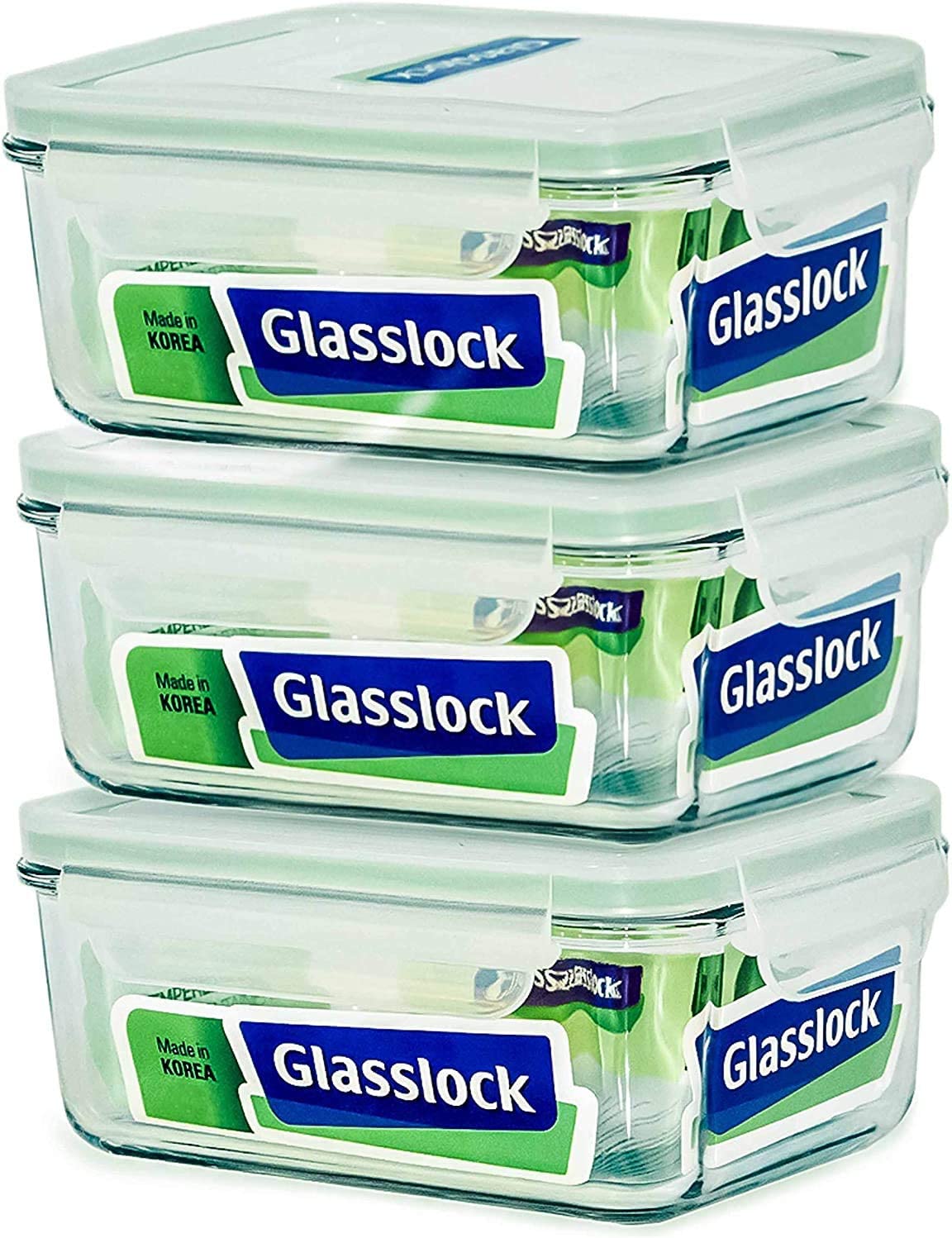 Glasslock Container with Locking Lids Rectangular, 64-Ounce