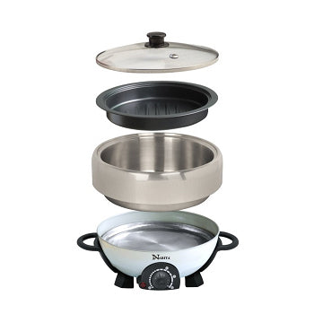 Narita Muiti-Functional Hot Pot Cooker With Non Stick Grill Pan