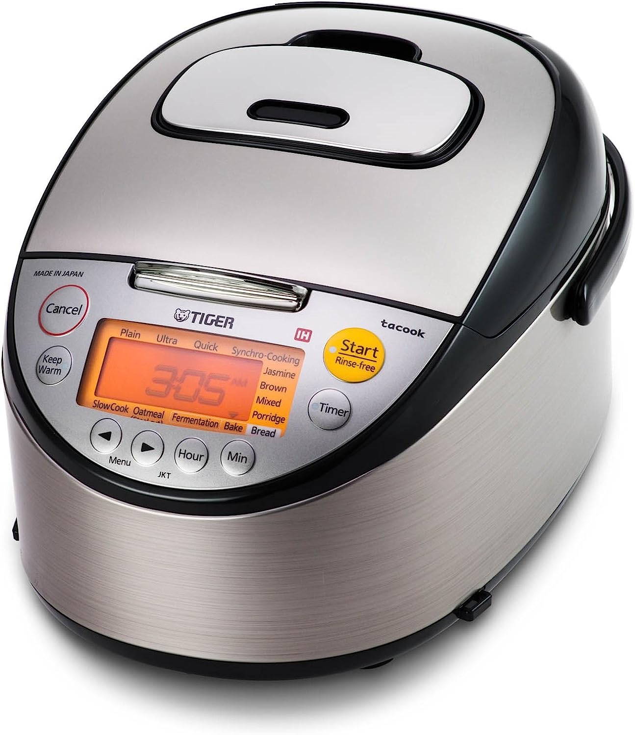 Tiger Rice Cooker IH with Slow Cooking and Bread Making Function, 5.5-Cup