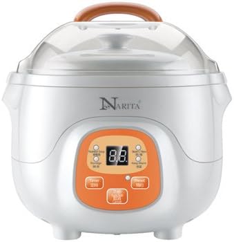 Narita Mini Slow Cooker and Digital Electric Stew Pot, 0.7 Liter